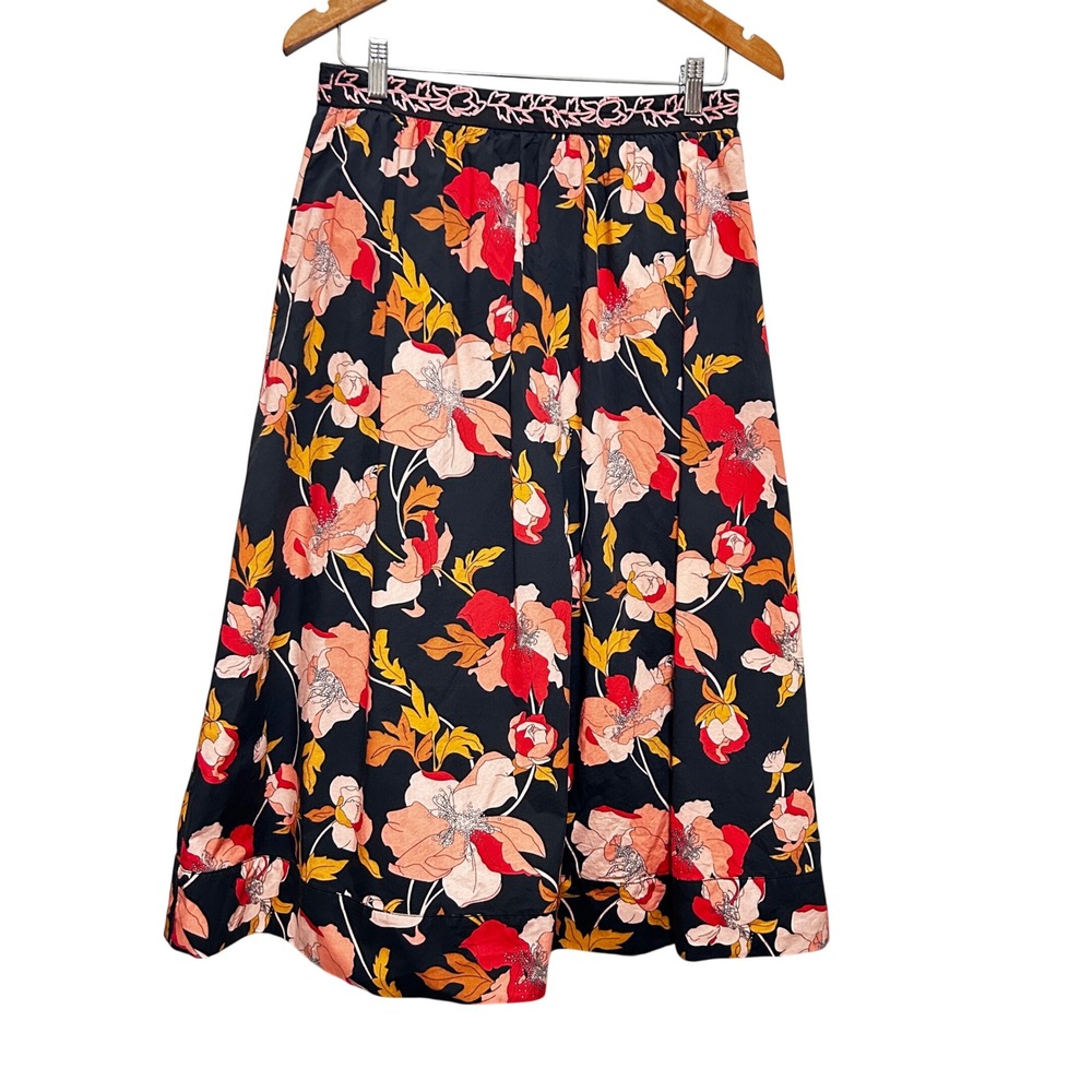 Hyacinth House Women Cottagecore Floral Skort M Black Botanical Summer Skirt